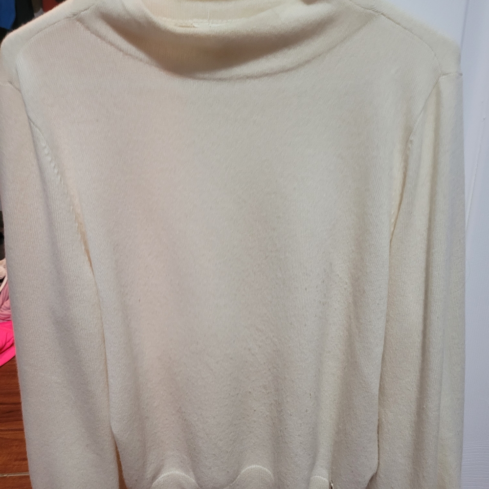 Ted Baker Cream Cowl Neck Sweater